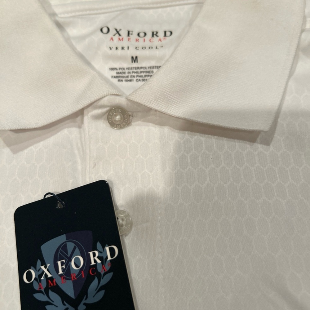 Oxford Golf White Men's Polo Shirt